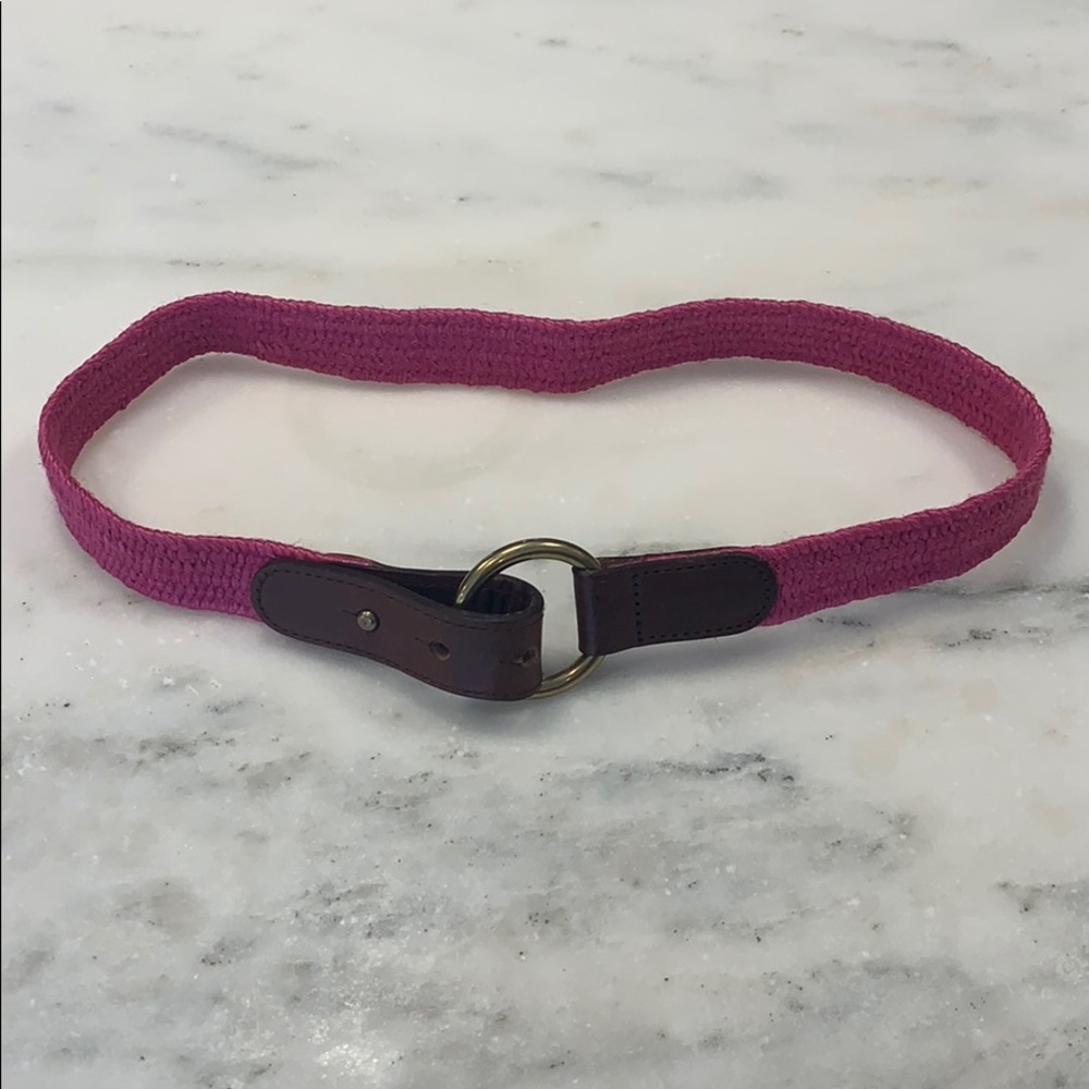 Pink and brown belt from Anthropologie